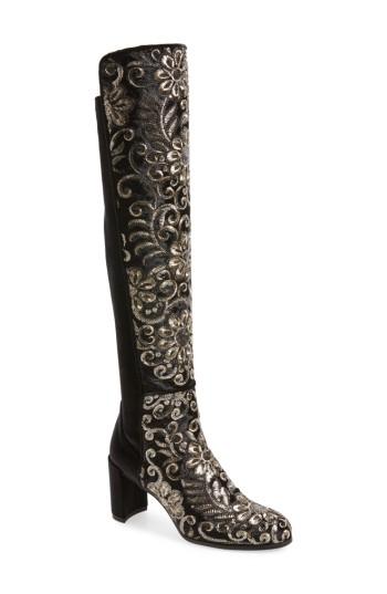 Women's Stuart Weitzman Lowjack Over The Knee Stretch Velvet Boot