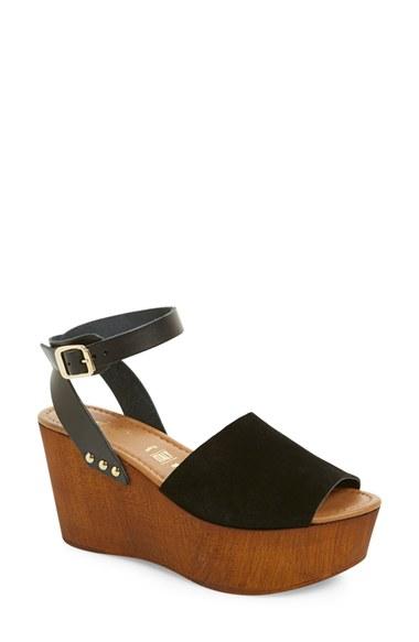 Women's Seychelles Platform Wedge Sandal M - Black