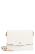 Tory Burch Robinson Convertible Leather Shoulder Bag - White