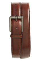 Men's Magnanni Buterlight Leather Belt - Mid Brown