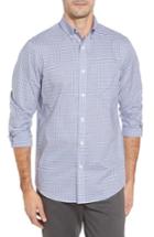 Men's Nordstrom Men's Shop Non-iron Regular Fit Check Sport Shirt, Size - Blue