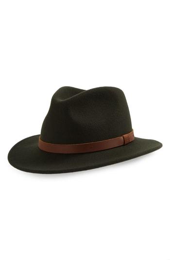 Men's Brixton Messer Ii Felted Wool Fedora - Green