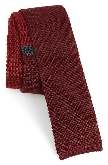 Men's Salvatore Ferragamo Egeo Knit Silk Tie, Size - Red