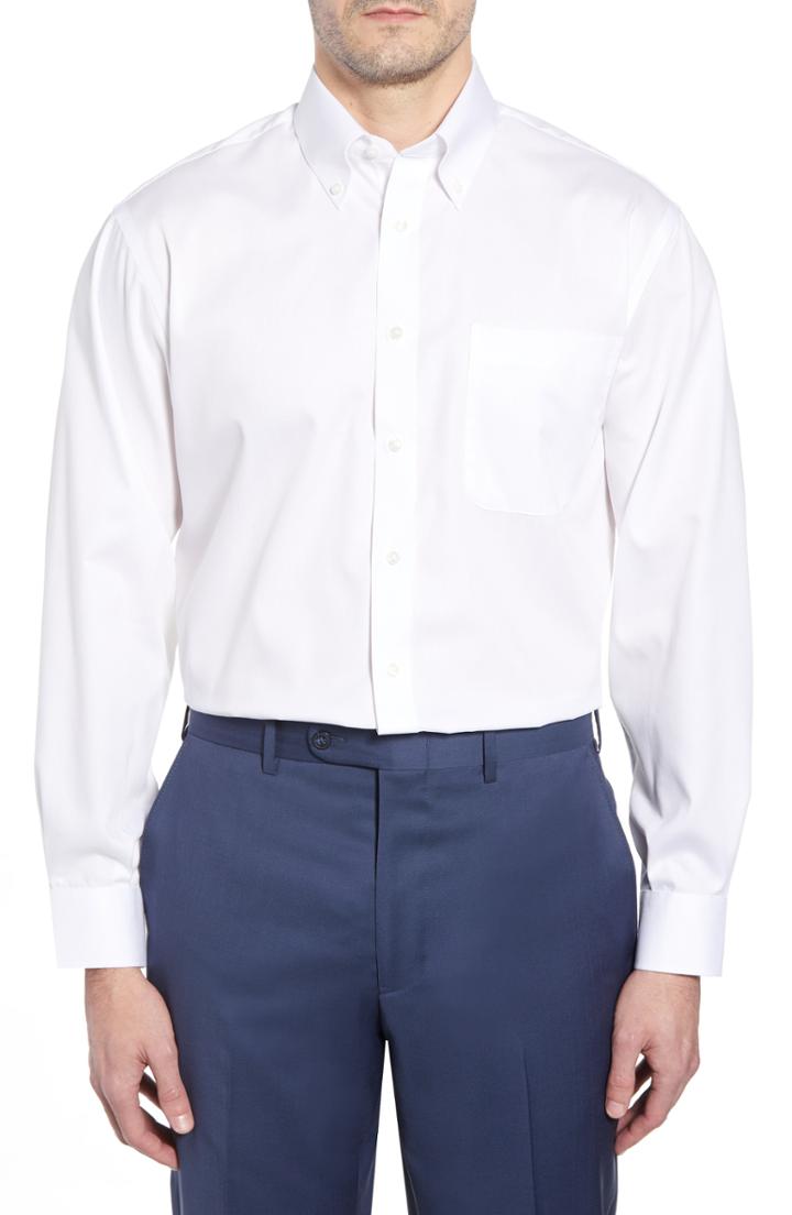 Men's Nordstrom Men's Shop Classic Fit Non-iron Dress Shirt .5 - 32 - White