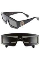 Men's Gucci 61mm Square Sunglasses - Black