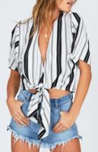 Women's Amuse Society Bedside Manner Tie Waist Top - White