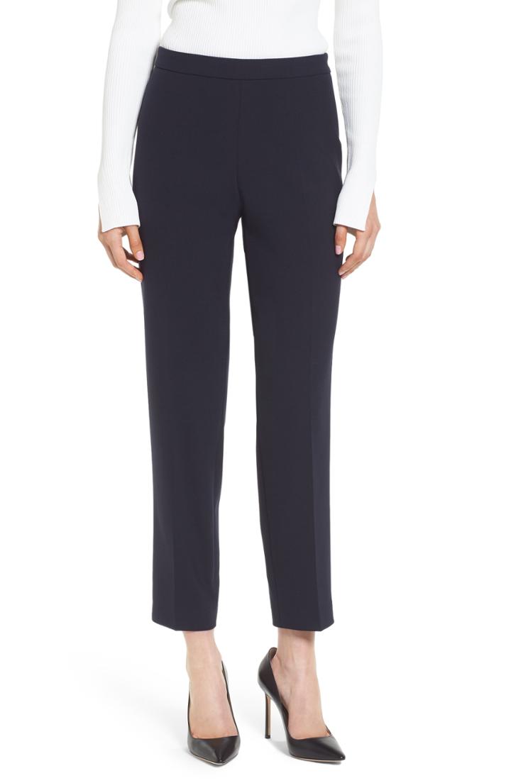 Women's Boss Tiluna Side Zip Ponte Ankle Pants