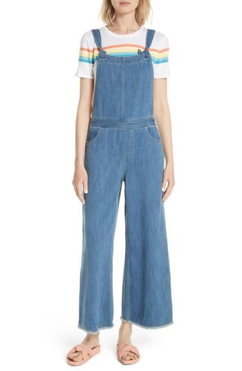 Women's Elizabeth And James Jennette Denim Overalls - Blue