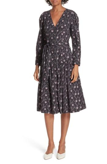 Women's La Vie Rebecca Taylor Drop Waist Shirtdress - Black