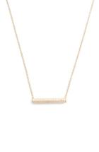 Women's Nordstrom Pave Curved Bar Pendant Necklace