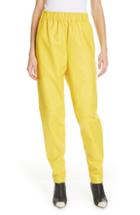 Women's Tibi Pull-on Tissue Leather Pants, Size - Yellow