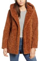 Women's Dylan Hooded Faux Fur Jacket - Brown