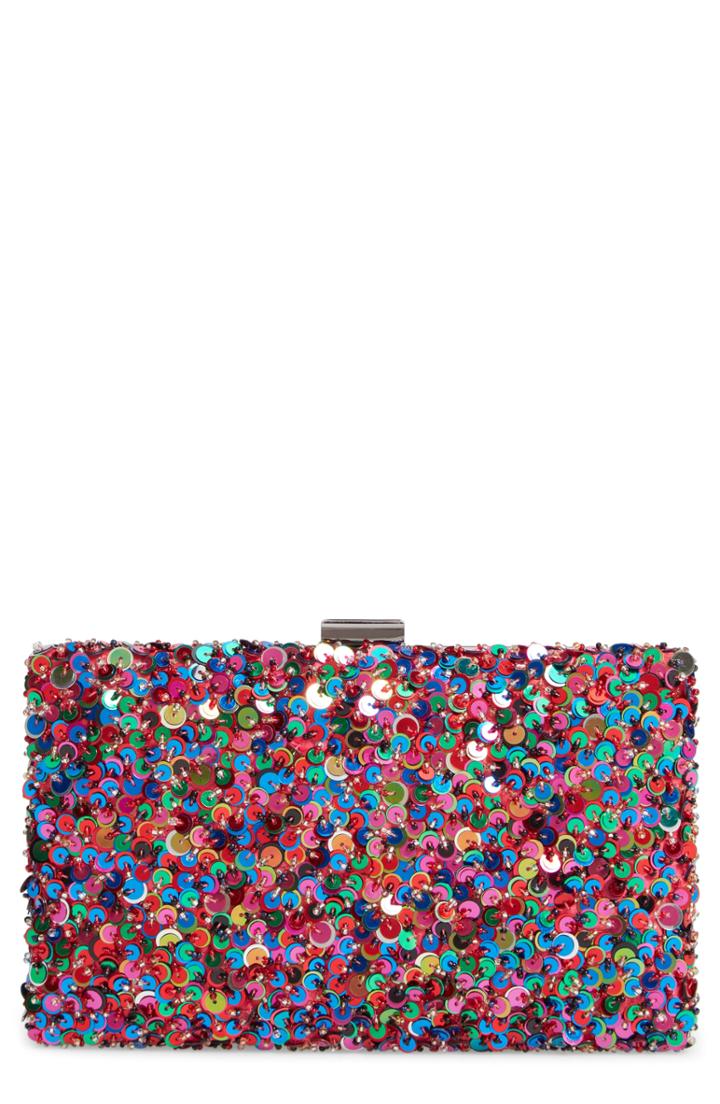 Nordstrom Sequin Disco Miniaudiere - Blue