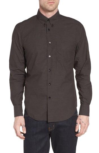 Men's Naked & Famous Dobby Woven Shirt - Black