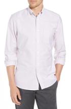 Men's 1901 Trim Fit Bengal Stripe Sport Shirt, Size - Burgundy