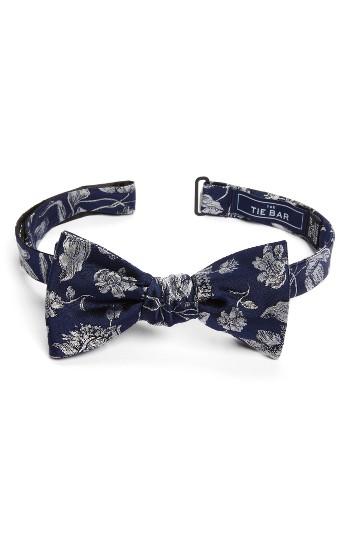 Men's The Tie Bar Floral Swell Silk Bow Tie, Size - Blue
