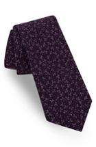 Men's Ted Baker London Print Wool Tie, Size - Purple