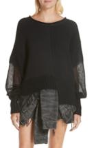Women's T By Alexander Wang Mix Knit Sweater - Black