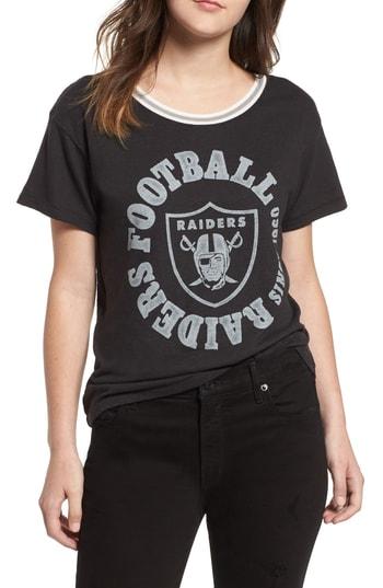 Women's Junk Food Nfl Raiders Kick Off Tee - Black
