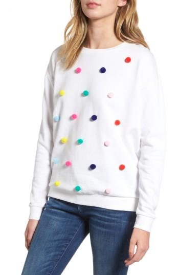 Women's South Parade Pompom Sweatshirt - White