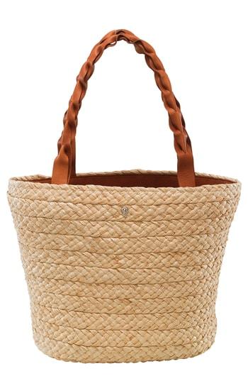 Helen Kaminski Medium Woven Raffia Market Basket - Beige