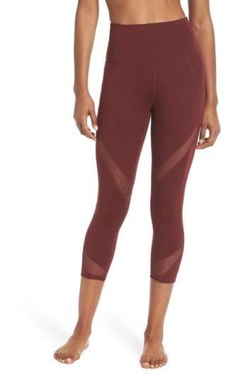 Women's Zella Moroccan High Waist Crop Leggings - Red