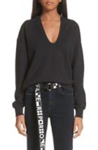 Women's Proenza Schouler Pswl U-neck Sweatshirt - Black