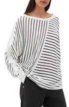 Women's Lafayette 148 New York Multidirection Stripe Sweater - White