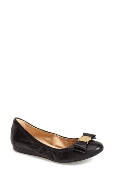 Women's Cole Haan 'tali' Bow Ballet Flat .5 B - Black