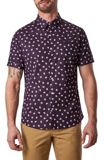 Men's 7 Diamonds Because The Night Trim Fit Stretch Sport Shirt - Blue