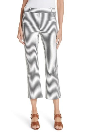 Women's Derek Lam 10 Crosby Stripe Crop Flare Trousers - Blue