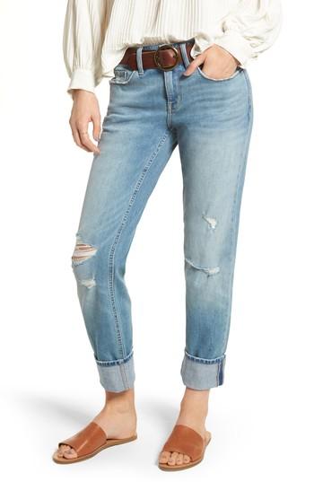 Women's Treasure & Bond Grant High Waist Boyfriend Jeans - Blue