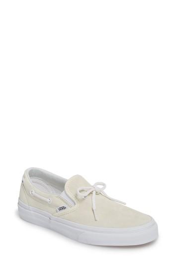 Women's Vans Ua Lacey 72 Slip-on Boat Sneaker M - White