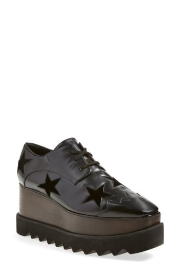 Women's Stella Mccartney 'elyse' Platform Derby .5us / 38.5eu - Black