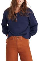 Women's Madewell Chord Bubble Sleeve Top, Size - Blue