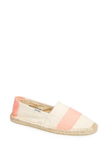 Soludos 'barca' Stripe Espadrille (women) Natural/ Peach