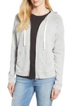Women's Lucky Brand Hacci Zip Hoodie - Grey