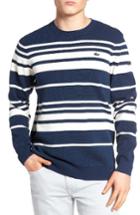 Men's Lacoste Milano Stripe Sweater (xl) - Blue