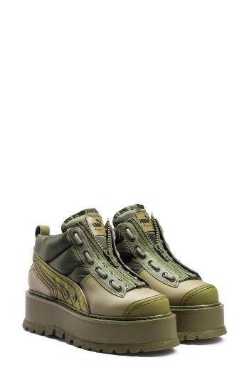 Women's Fenty Puma By Rihanna Platform Sneaker Boot .5 M - Green