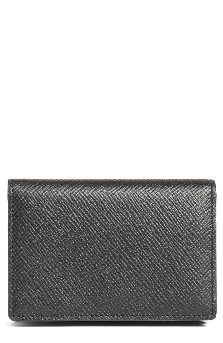 Smythson 'panama' Card Case - Black