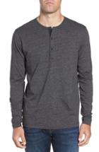 Men's Nordstrom Men's Shop Fit Henley, Size Medium - Black