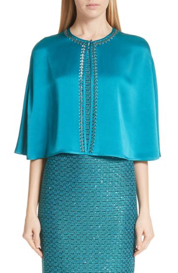 Women's St. John Evening Liquid Crepe Cape