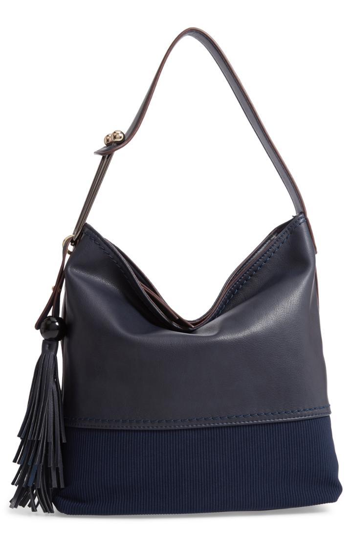 Sondra Roberts Mixed Media Hobo - Blue