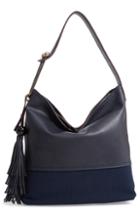 Sondra Roberts Mixed Media Hobo - Blue