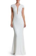 Women's Dress The Population Michelle Sequin Gown - White