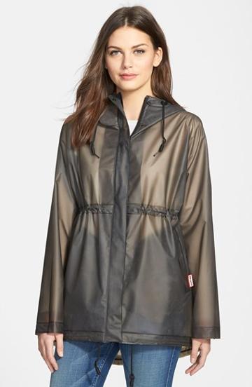 Women's Hunter 'original Smock' Hooded Drawstring Waterproof Jacket - Grey