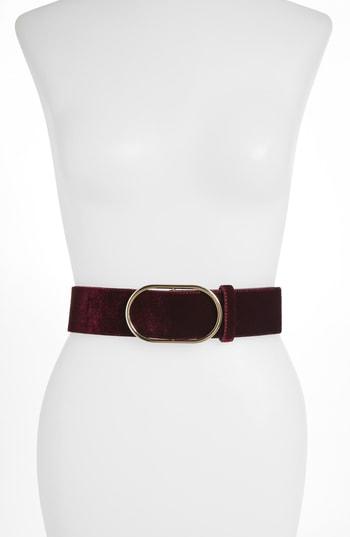 Women's Frame Velvet Belt - Pinot