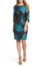 Women's Gabby Skye Floral Print Shift Dress - Blue