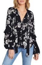 Women's Billabong Bird's Eye Floral Blouse - Black