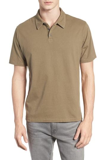 Men's Frame Denim Classic Fit Polo - Brown